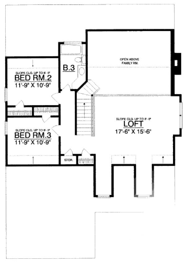 Country Floor Plan - Upper Floor Plan #40-424