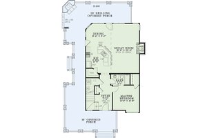 Floor Plan - Main Floor for Country House Plan #17-2434 - 3 bed, 2 bath