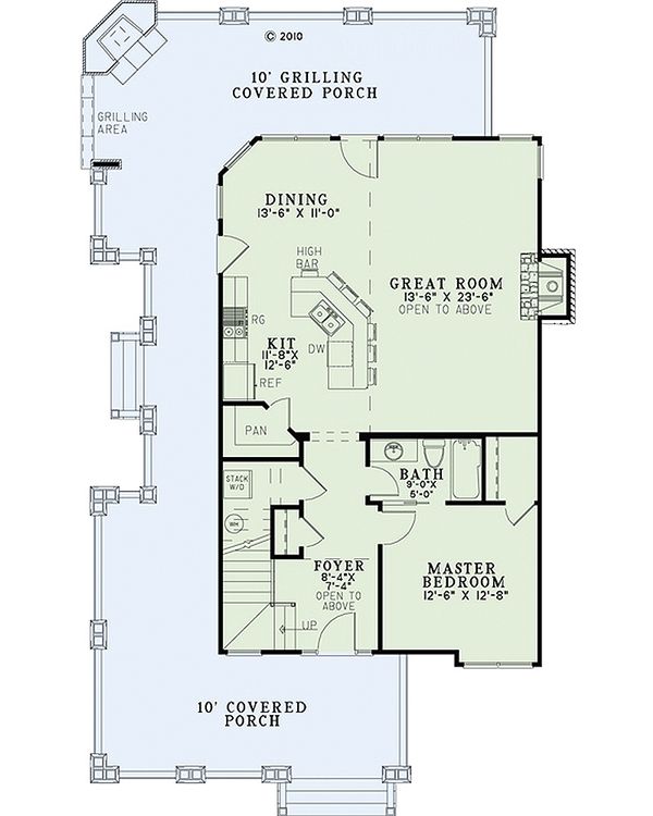 Architectural House Design - Country Floor Plan - Main Floor Plan #17-2434