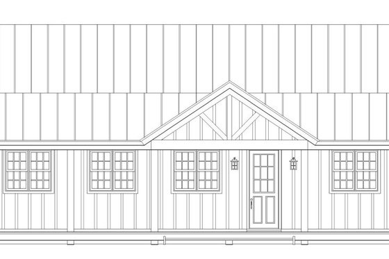 Exterior - Front Elevation 1 for Cabin House Plan #932-123 - 2 bed, 2 bath