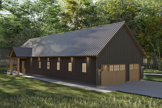 Exterior - Other Elevation 1 for Barndominium House Plan #455-686 - 1 bed, 1.5 bath