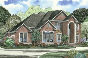 European Exterior - Front Elevation Plan #17-567