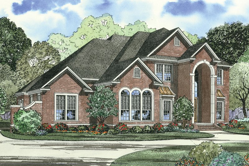House Plan Design - European Exterior - Front Elevation Plan #17-567