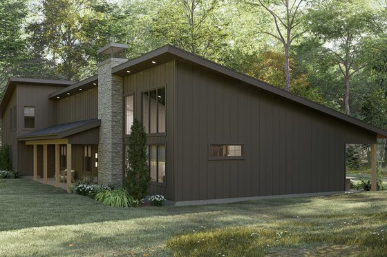 Exterior - Other Elevation 3 for Barndominium House Plan #455-417 - 4 bed, 3.5 bath