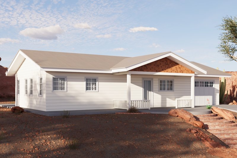 House Design - Exterior - Front Elevation 3 for Craftsman House Plan #1106-172 - 2 bed, 1 bath