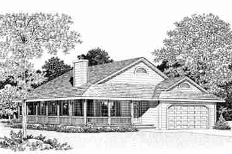 Home Plan - Exterior - Other Elevation for Ranch House Plan #72-335 - 3 bed, 2 bath