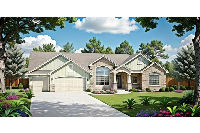 Home Plan - Traditional Exterior - Front Elevation Plan #58-199