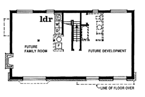 Floor Plan - Lower Floor for Traditional House Plan #47-228 - 3 bed, 1.5 bath