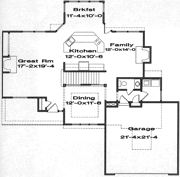 Traditional Floor Plan - Main Floor Plan #6-132