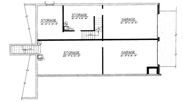 Ranch Floor Plan - Lower Floor Plan #303-299