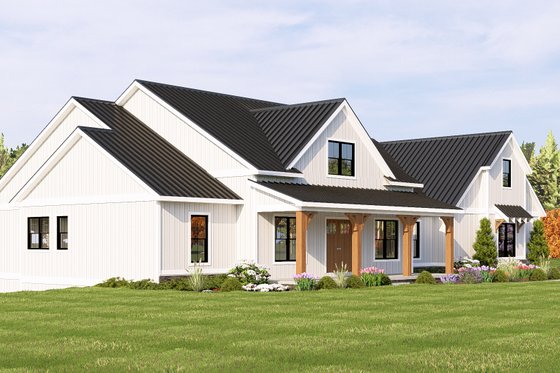 Exterior - Other Elevation 1 for Farmhouse House Plan #1064-122 - 3 bed, 2.5 bath