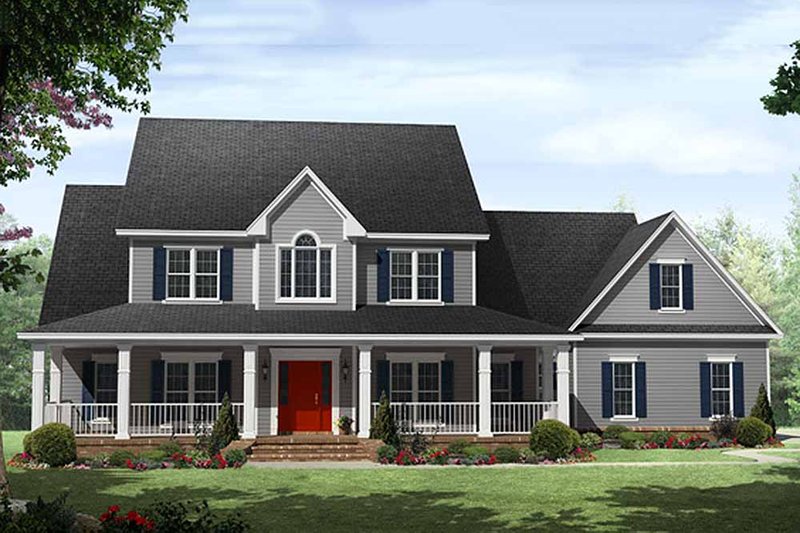 Dream House Plan - Country Exterior - Front Elevation Plan #21-323