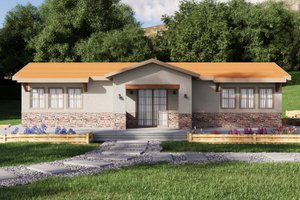 Home Plan - Mediterranean Exterior - Front Elevation Plan #1106-102