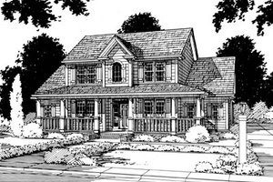Country Exterior - Front Elevation Plan #20-235