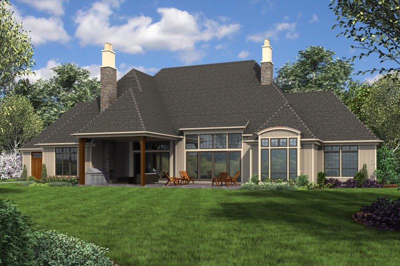 Dream House Plan - Exterior - Rear Elevation for Craftsman House Plan #48-701 - 5 bed, 5.5 bath