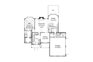 Floor Plan - Main Floor for Traditional House Plan #57-655 - 3 bed, 2.5 bath
