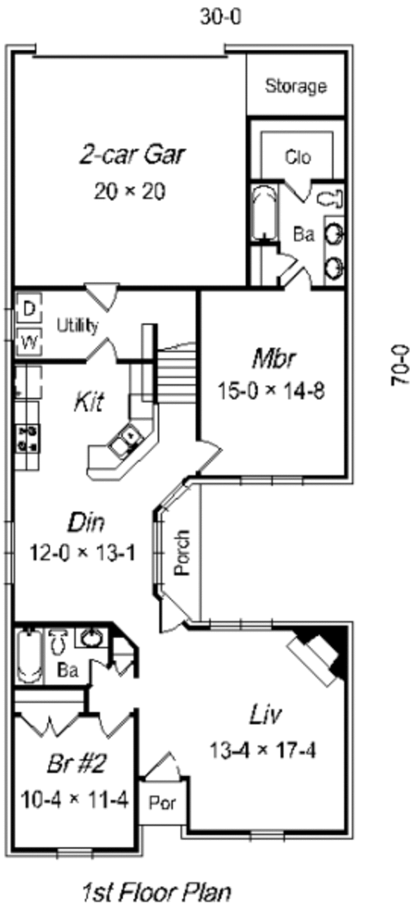 European Floor Plan - Main Floor Plan #329-222