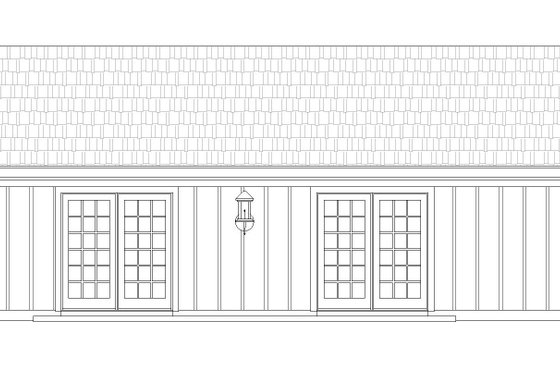 Exterior - Rear Elevation for Traditional House Plan #932-447 - 2 bed, 2 bath