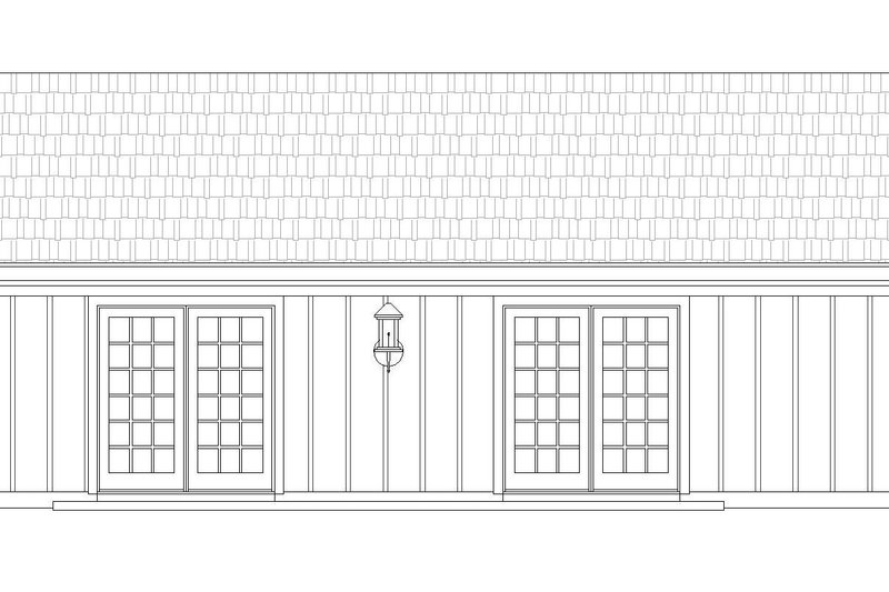 House Blueprint - Exterior - Rear Elevation for Traditional House Plan #932-447 - 2 bed, 2 bath