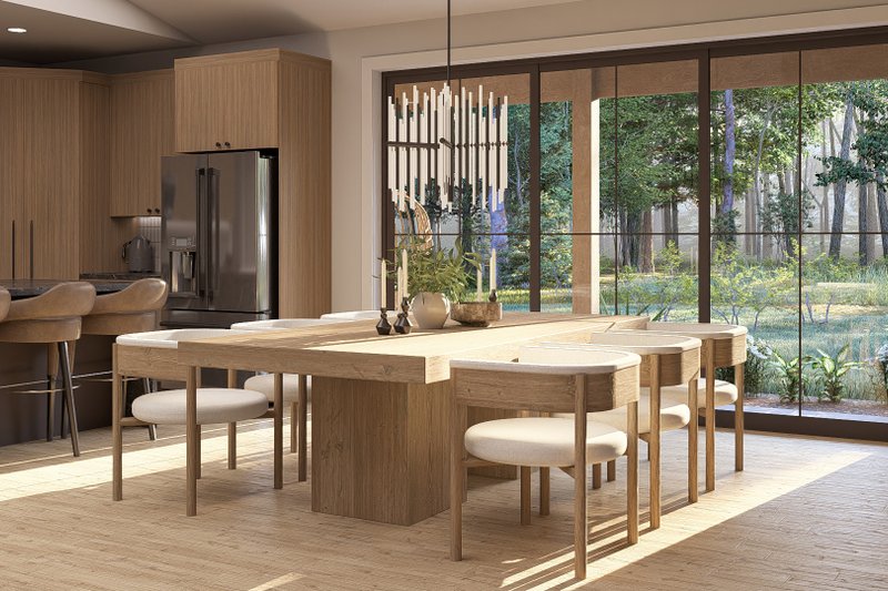 Architectural House Design - Interior - Dining Room 1 for Barndominium House Plan #455-417 - 4 bed, 3.5 bath
