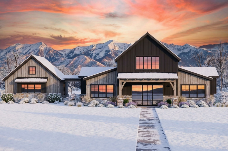 House Design - Exterior - Front Elevation 4 for Barndominium House Plan #1096-162 - 4 bed, 2 bath