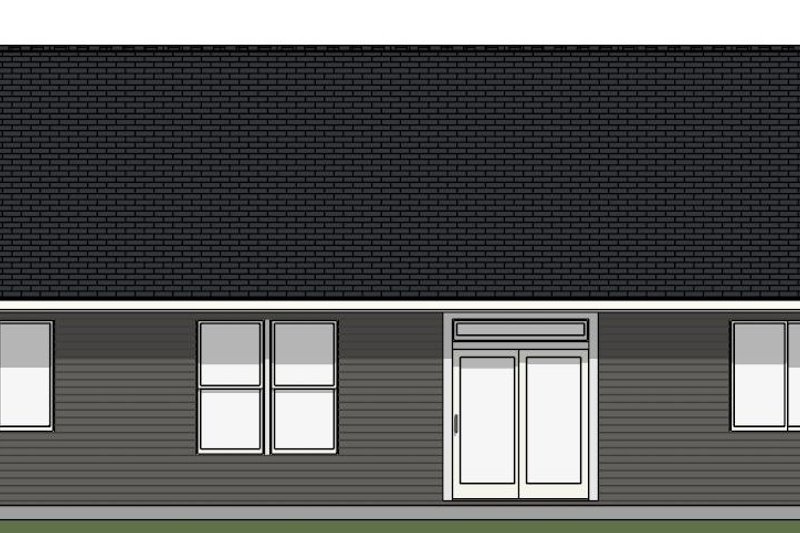 House Blueprint - Exterior - Rear Elevation for Ranch House Plan #943-61 - 4 bed, 2 bath