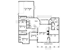 Floor Plan - Main Floor for Country House Plan #417-174 - 3 bed, 2 bath