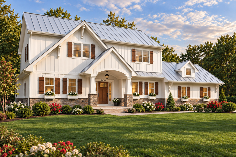 Dream House Plan - Exterior - Front Elevation 4 for Farmhouse House Plan #928-442 - 3 bed, 2.5 bath