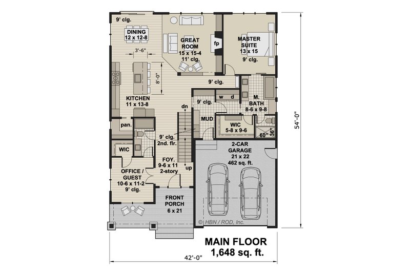 Dream House Plan - Floor Plan - Main Floor for Traditional House Plan #51-1323 - 4 bed, 3 bath
