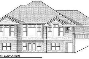 Exterior - Rear Elevation for Craftsman House Plan #70-919 - 4 bed, 3.5 bath