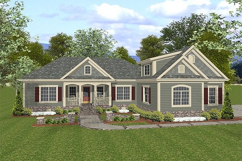 House Plan Design - Traditional Exterior - Front Elevation Plan #56-558