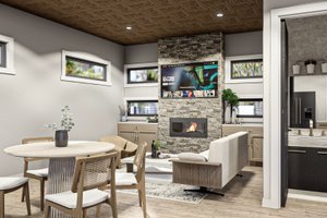 Interior - Family Room for Modern House Plan #455-515, 1 bath
