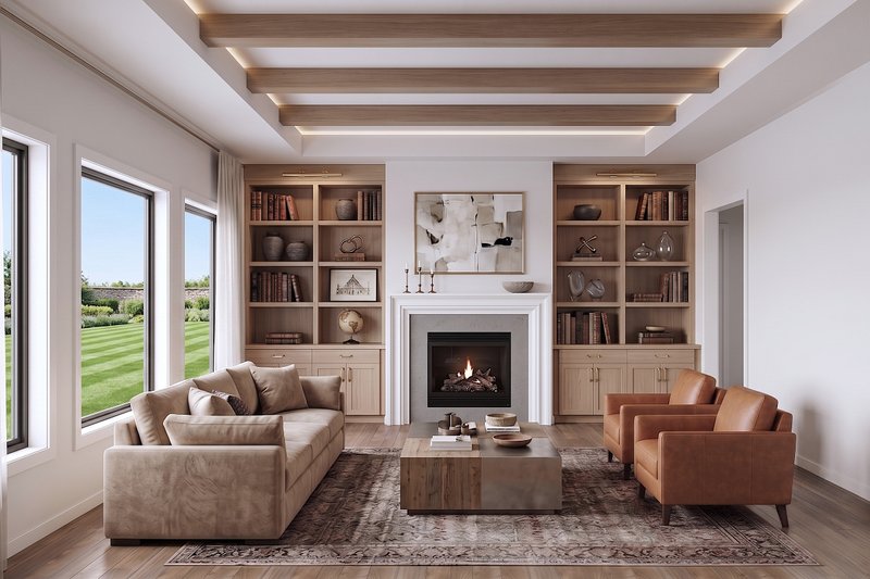 House Plan Design - Interior - Family Room for Country House Plan #1089-80 - 3 bed, 2.5 bath