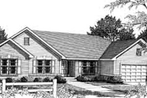 Ranch Exterior - Front Elevation Plan #70-612
