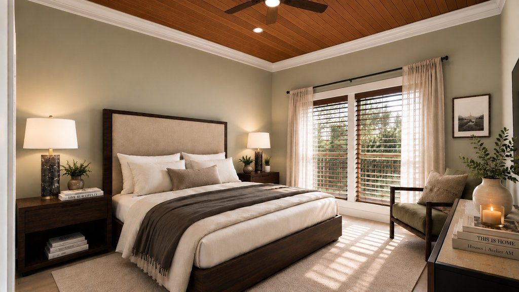 Interior - Master Bedroom for Farmhouse House Plan #44-318 - 2 bed, 3 bath