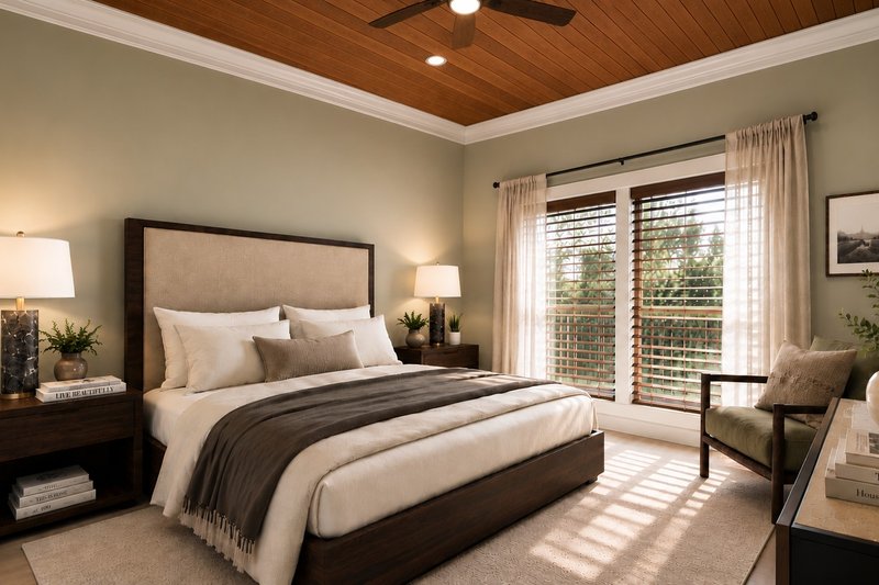 Dream House Plan - Interior - Master Bedroom for Farmhouse House Plan #44-318 - 2 bed, 3 bath