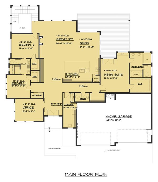 House Plan Design - Prairie Floor Plan - Main Floor Plan #1066-79