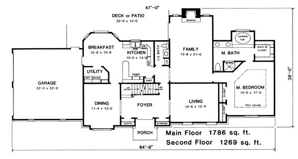 European Floor Plan - Main Floor Plan #10-260