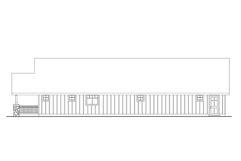 House Blueprint - Exterior - Other Elevation 1 for Craftsman House Plan #124-1419 - 1 bed, 1 bath