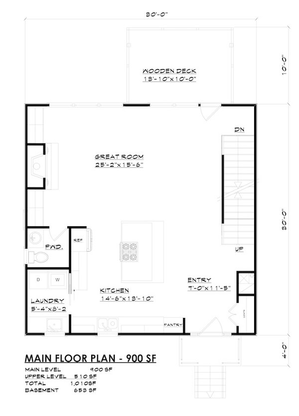 Dream House Plan - Farmhouse Floor Plan - Main Floor Plan #30-370