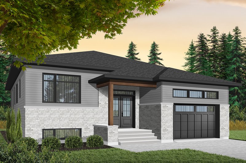 Dream House Plan - Exterior - Front Elevation 5 for Modern House Plan #23-2698 - 3 bed, 2 bath