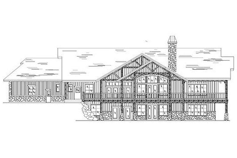 House Plan Design - Exterior - Rear Elevation for Craftsman House Plan #5-147 - 3 bed, 3.5 bath