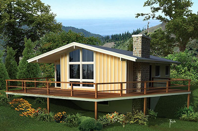 House Design - Cottage Exterior - Front Elevation Plan #57-498