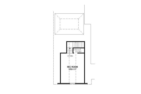 Floor Plan - Upper Floor for European House Plan #424-269 - 3 bed, 2 bath