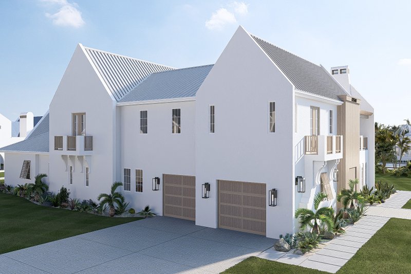 House Blueprint - Exterior - Other Elevation 3 for Beach House Plan #455-766 - 4 bed, 3.5 bath