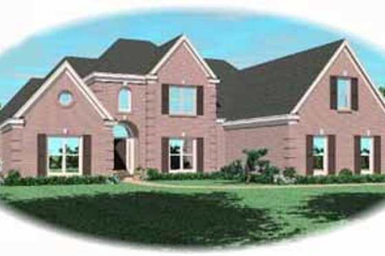 Exterior - Front Elevation for Traditional House Plan #81-377 - 4 bed, 3.5 bath