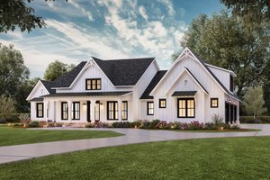 Exterior - Front Elevation 3 for Farmhouse House Plan #1074-69 - 4 bed, 3.5 bath