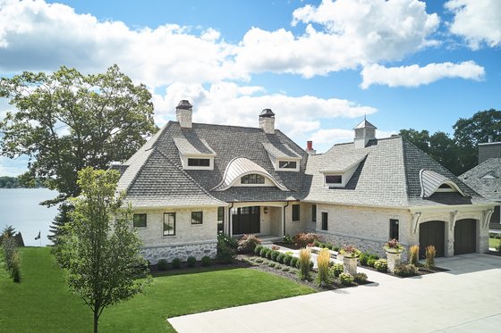 Exterior - Front Elevation 3 for European House Plan #928-384 - 4 bed, 3.5 bath