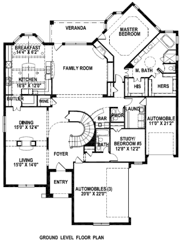 European Floor Plan - Main Floor Plan #141-207