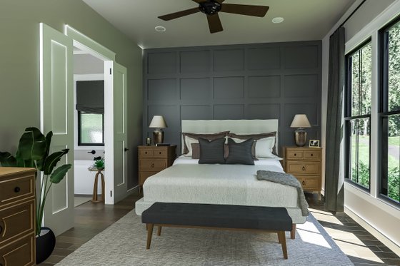 Interior - Master Bedroom for Farmhouse House Plan #406-9670 - 3 bed, 2 bath